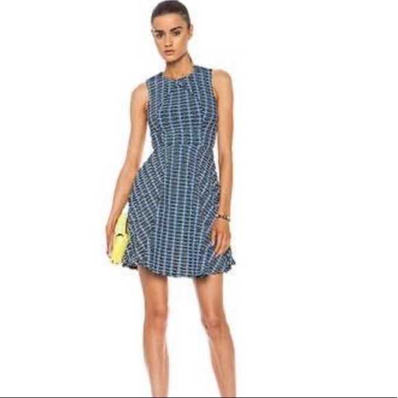 Opening Ceremony blue geometric print dress - Picture 1 of 9